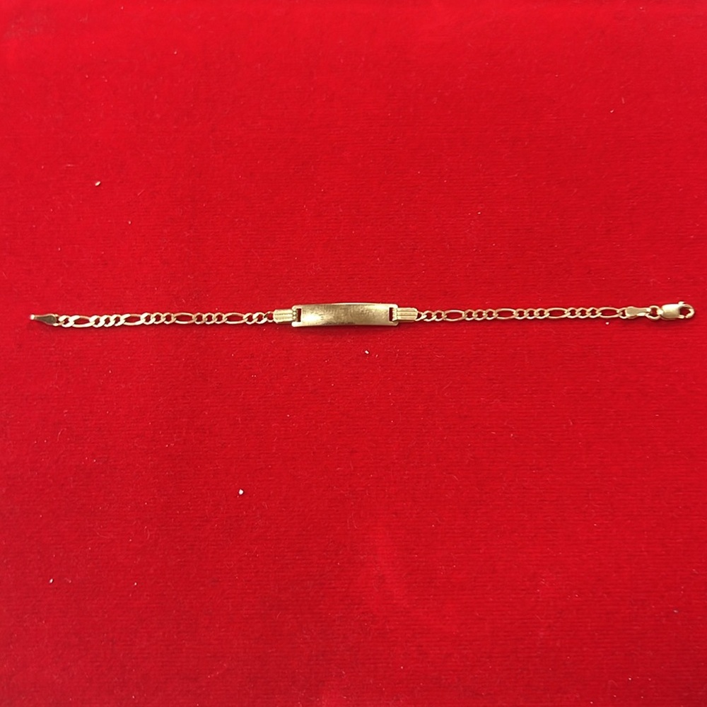 NEW 14k yellow gold ID bracelet.